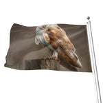 Barn Owl Print Flag