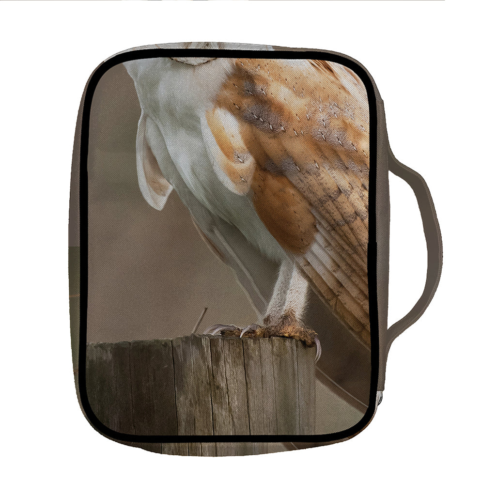 Barn Owl Print Front Pocket Bible Bag
