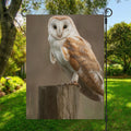 Barn Owl Print Garden Flag