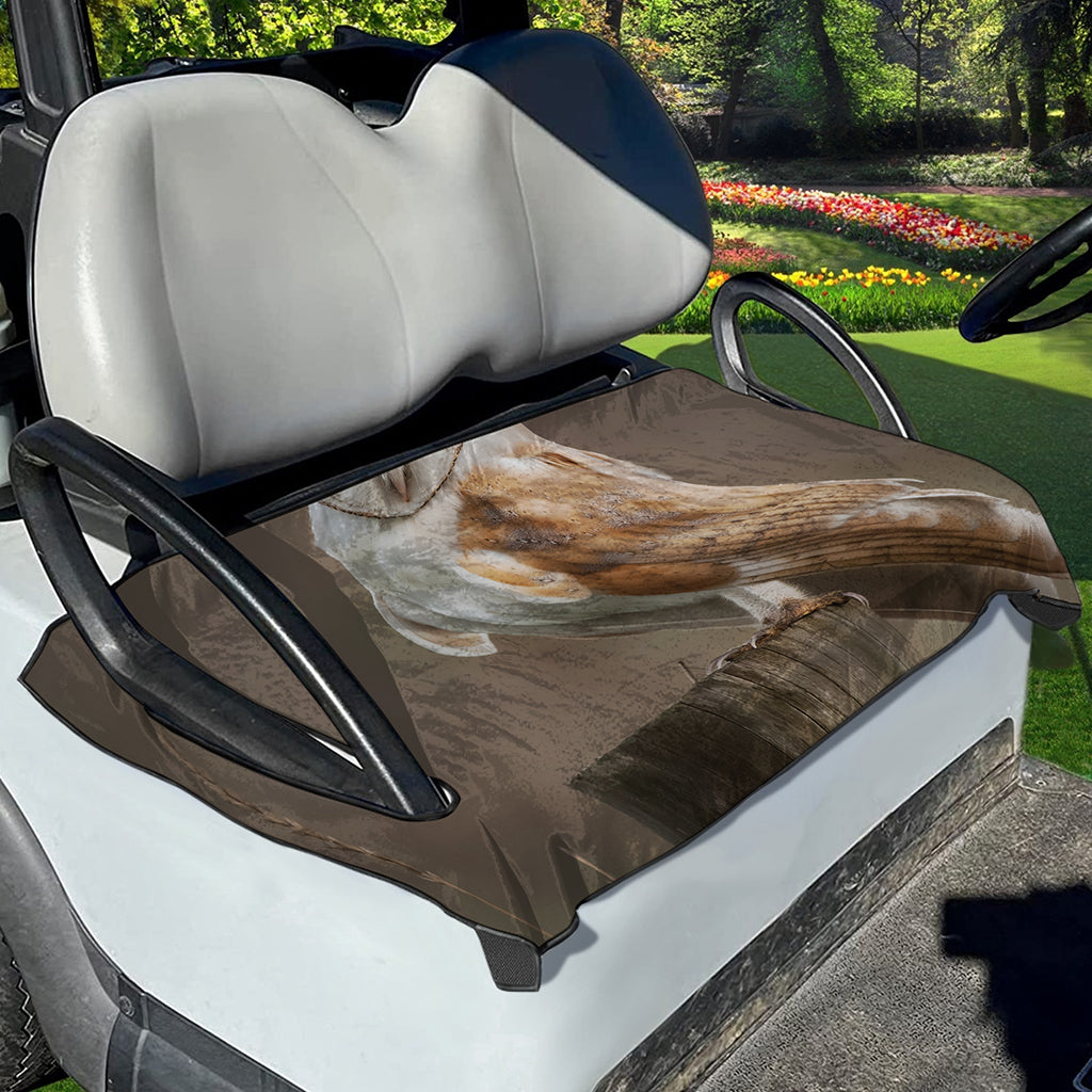Barn Owl Print Golf Cart Seat Cover