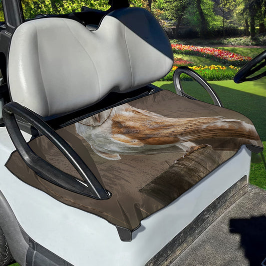 Barn Owl Print Golf Cart Seat Cover