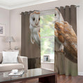 Barn Owl Print Grommet Curtains