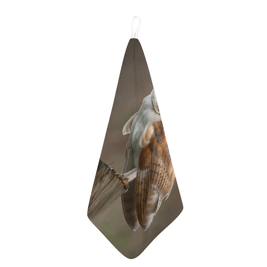 Barn Owl Print Hand Towel