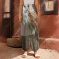 Barn Owl Print Harem Pants