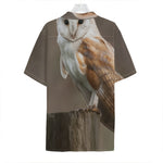 Barn Owl Print Hawaiian Shirt