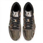 Barn Owl Print High Top Leather Sneakers