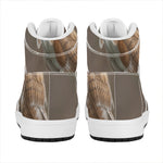 Barn Owl Print High Top Leather Sneakers