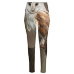 Barn Owl Print High-Waisted Pocket Leggings