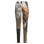 Barn Owl Print High-Waisted Pocket Leggings