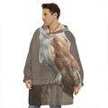 Barn Owl Print Hoodie Blanket