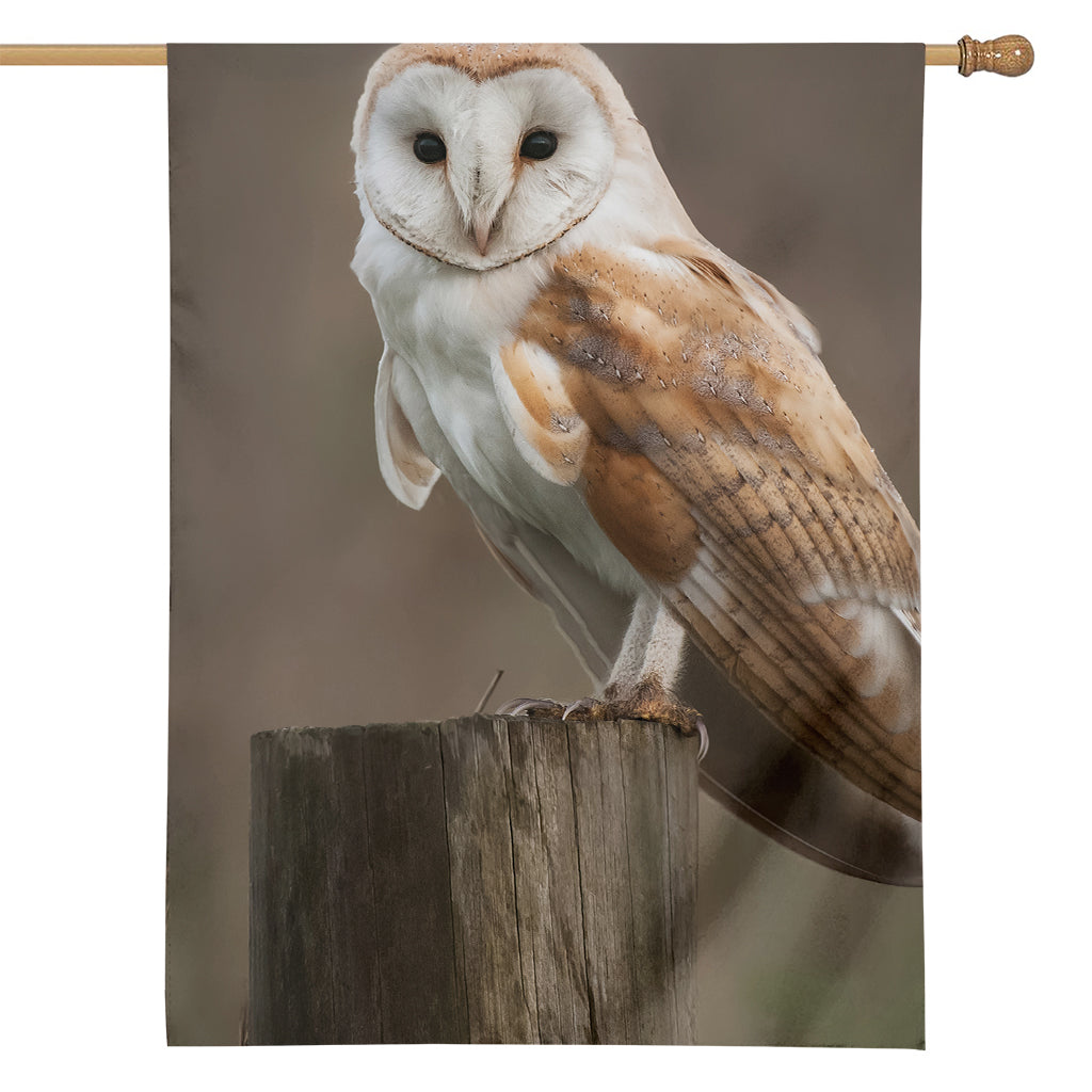 Barn Owl Print House Flag