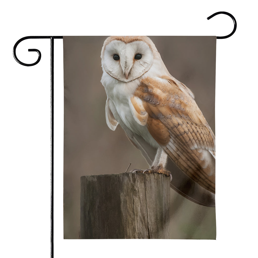 Barn Owl Print House Flag