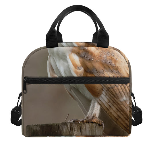 Barn Owl Print Insulated Lunch Bag