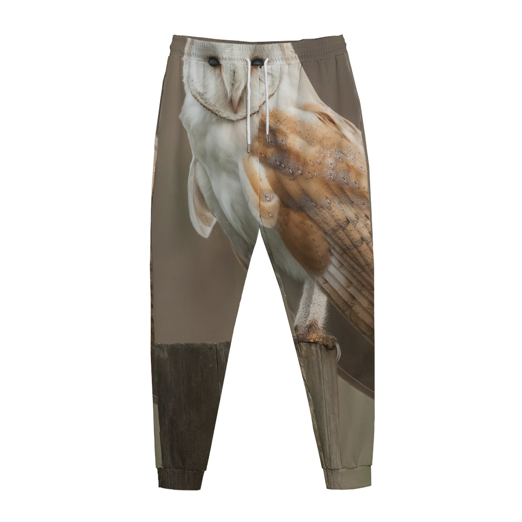 Barn Owl Print Jogger Pants
