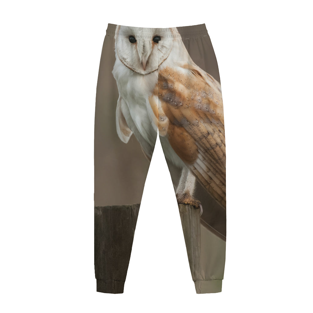 Barn Owl Print Jogger Pants