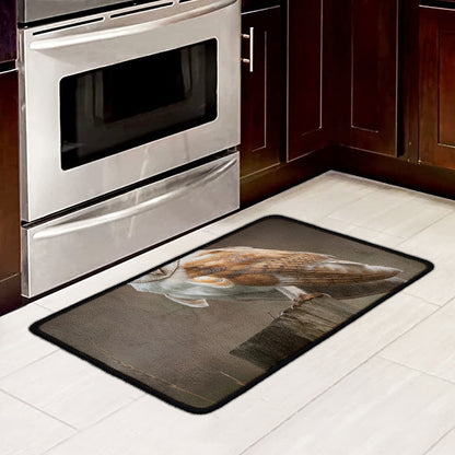 Barn Owl Print Kitchen Mat