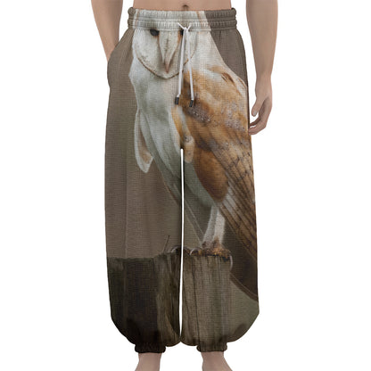 Barn Owl Print Lantern Pants