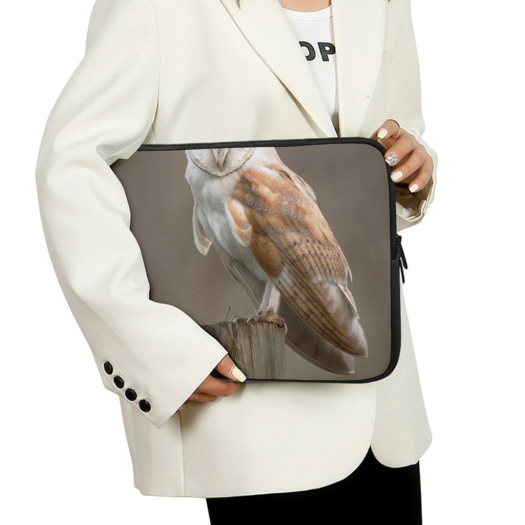 Barn Owl Print Laptop Sleeve