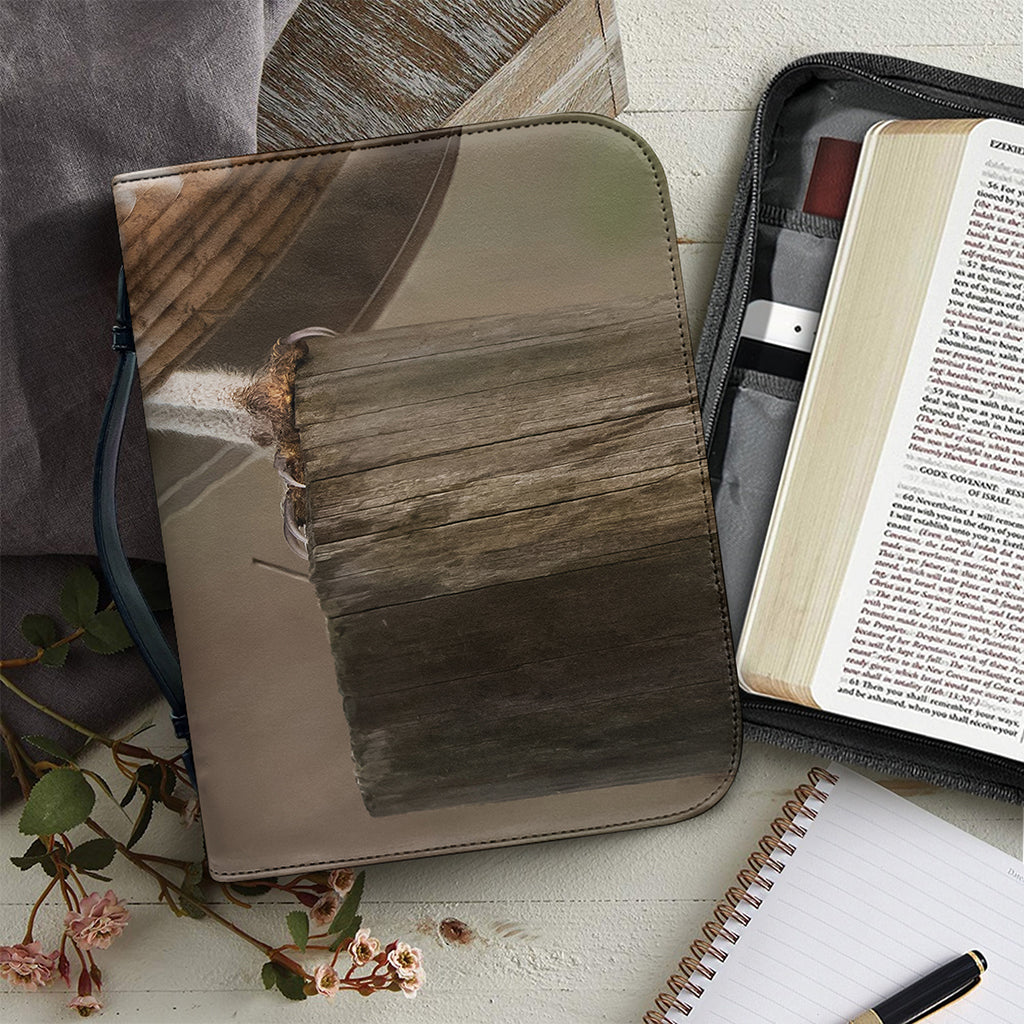 Barn Owl Print Leather Bible Cover