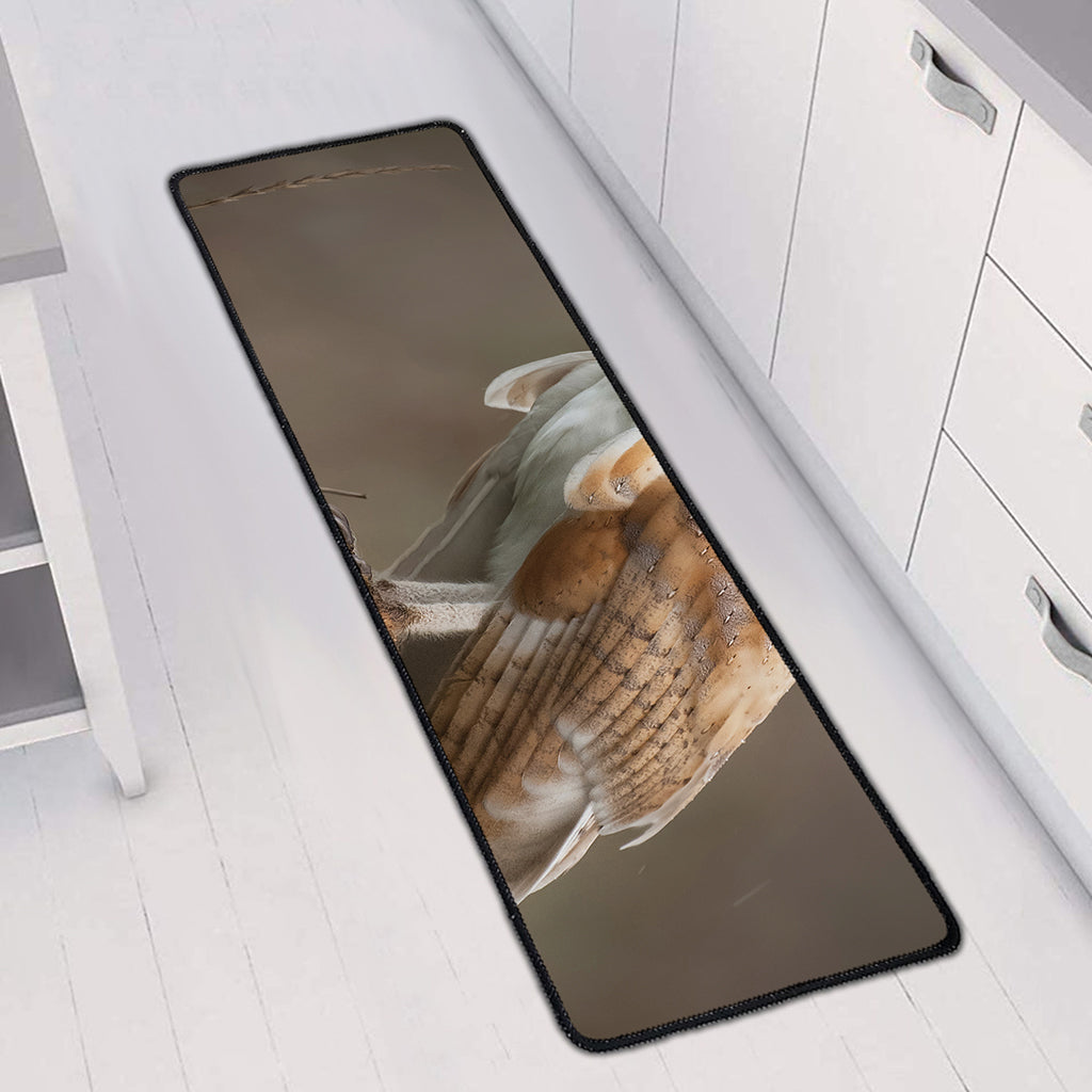 Barn Owl Print Long Kitchen Mat