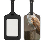 Barn Owl Print Luggage Tag