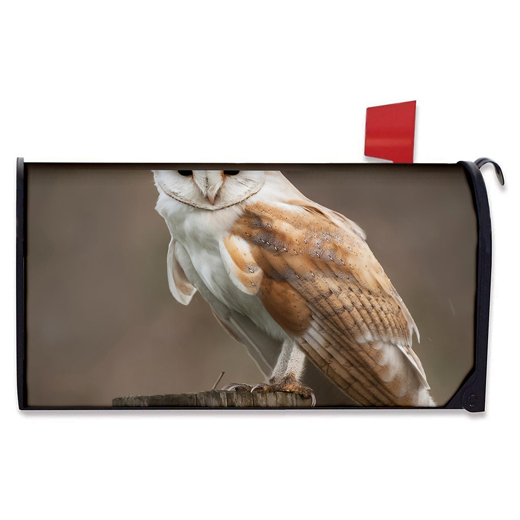 Barn Owl Print Mailbox Cover