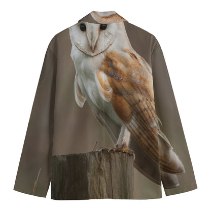 Barn Owl Print Men's Blazer