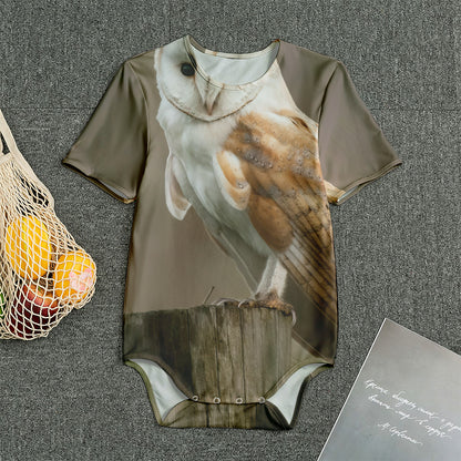 Barn Owl Print Men's Bodysuit