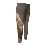 Barn Owl Print Men's Compression Pants