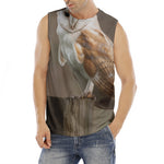 Barn Owl Print Men's Fitness Tank Top