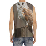 Barn Owl Print Men's Fitness Tank Top