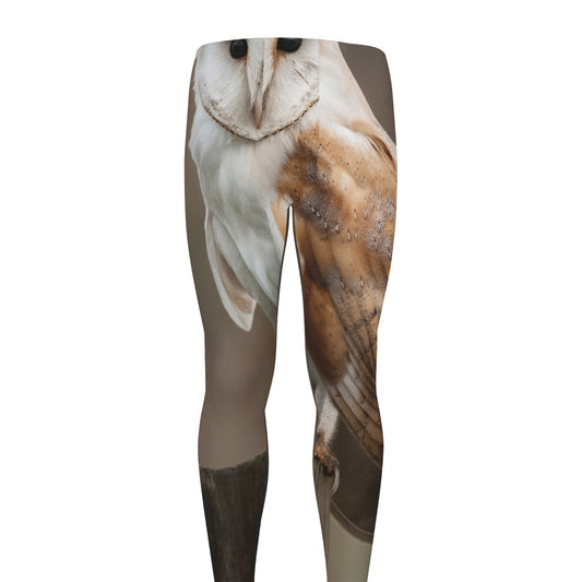 Barn Owl Print Men's leggings