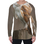 Barn Owl Print Men's Long Sleeve T-Shirt