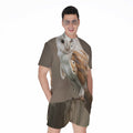 Barn Owl Print Men's Romper