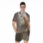 Barn Owl Print Men's Rompers