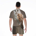 Barn Owl Print Men's Rompers