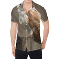 Barn Owl Print Men's Shirt