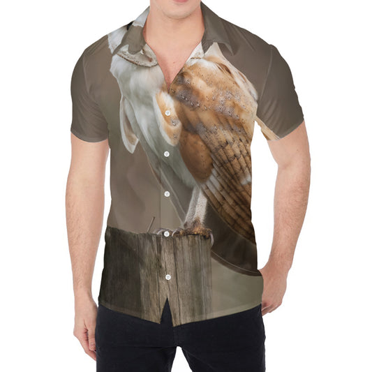 Barn Owl Print Men's Shirt