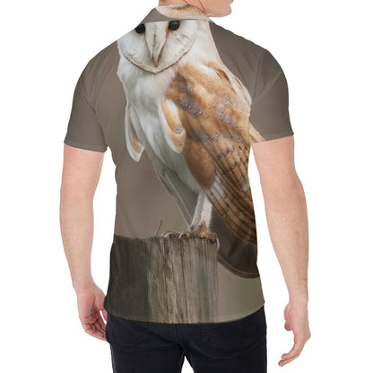 Barn Owl Print Men's Shirt