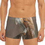 Barn Owl Print Men's Short Boxer Briefs