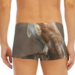 Barn Owl Print Men's Short Boxer Briefs
