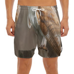 Barn Owl Print Men's Split Running Shorts