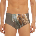 Barn Owl Print Men's Triangle Swim Briefs