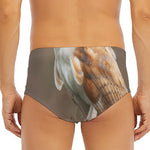 Barn Owl Print Men's Triangle Swim Briefs