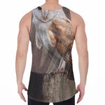 Barn Owl Print Men's Velvet Tank Top