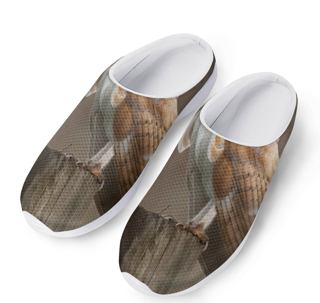 Barn Owl Print Mesh Casual Shoes