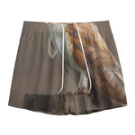Barn Owl Print Mesh Shorts
