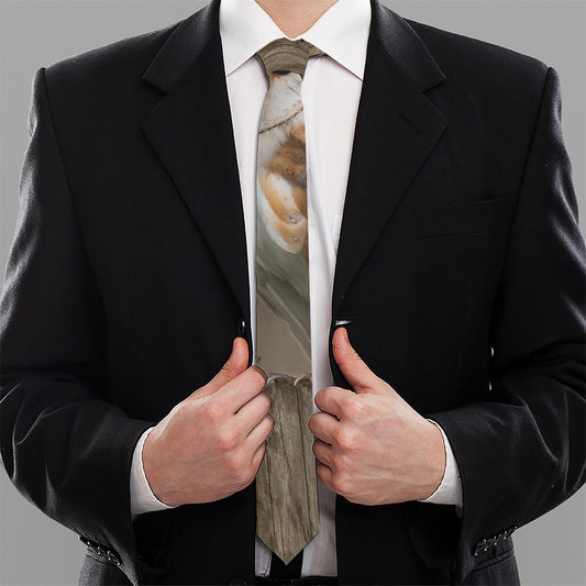 Barn Owl Print Necktie