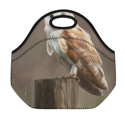 Barn Owl Print Neoprene Lunch Bag