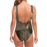 Barn Owl Print One Piece Swimsuit